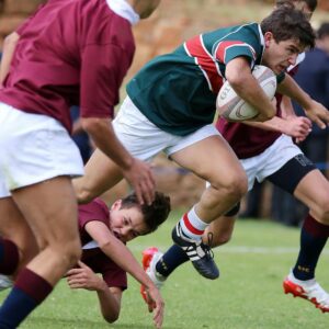 Group of Men Playing Rugby